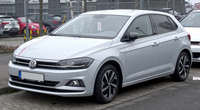 Polo prata, representando 10 carros mais vendidos no Brasil.