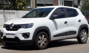 Renault Kwid na cor branca. Falando sobre luzes do painel do kwid.