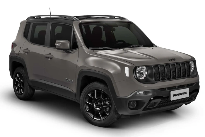 Jeep Renegade na cor cinza escuro. Falando sobre o seguro jeep.