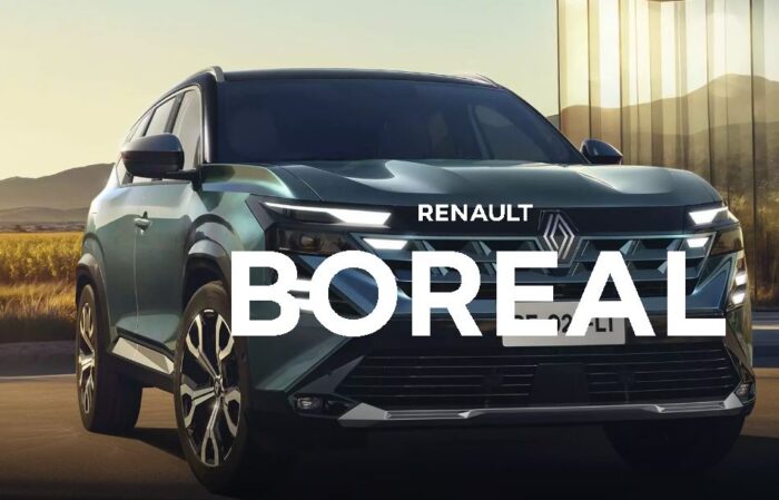 Renault Boreal visto de frente, novo SUV médio da Renault com design moderno e acabamento premium