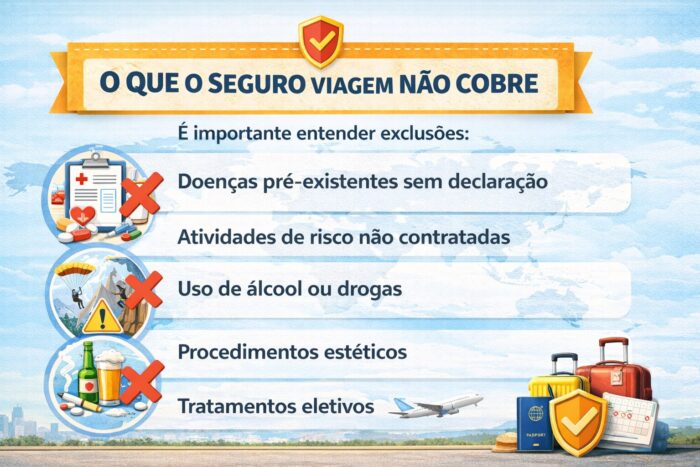 o que o seguro viagem não cobre