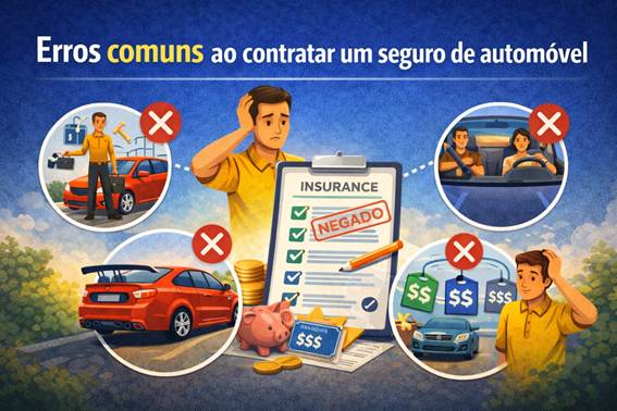 Erros comuns ao contratar um seguro de automóvel
