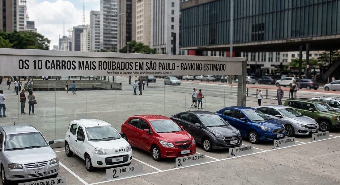10 carros mais roubados em São Paulo em 2026: veja a lista completa e como se proteger