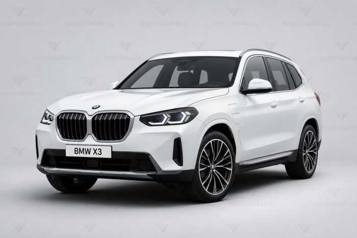 BMW X3 2026 visto de frente em artigo sobre preço e cotação de seguro