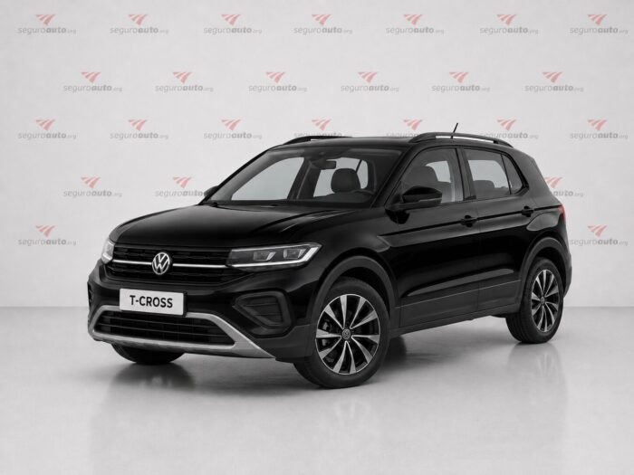 Volkswagen T-Cross 2026 visto de frente em conteúdo sobre preço do seguro